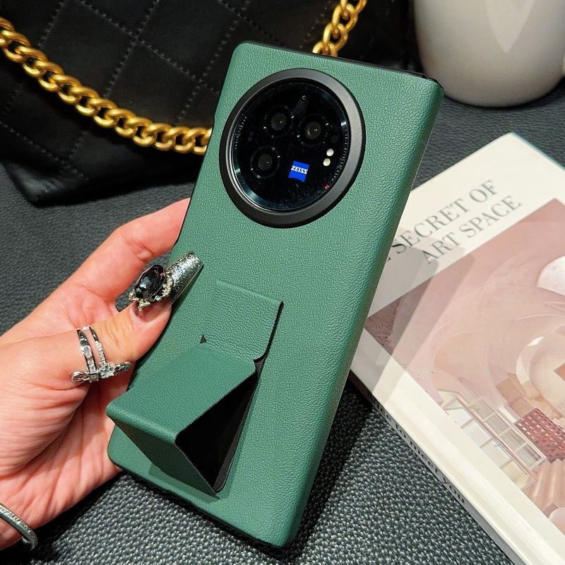 适用vivo xfold3手机壳全包中轴铰链腕带xfold3pro手机保护套支架磁吸折叠屏纳帕纹防摔高级感保护壳膜一体