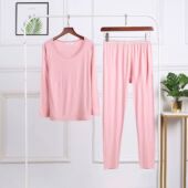 套装 保暖内衣衬裤 春秋超薄款 修身 圆领打底长袖 莫代尔女士秋衣秋裤