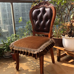 优选美式 座. 餐椅垫坐垫四季 奢华毛绒布艺椅子凳子椅桌旗桌.布套装