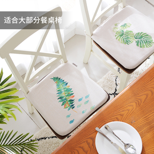通用防滑马蹄形座椅. 优选麻记忆棉g坐垫餐桌椅垫家用实木椅子四季