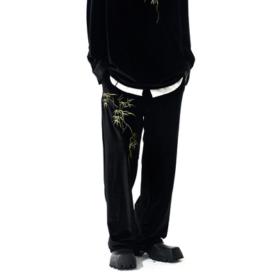 中国风刺绣丝绒BLACKBLOOD