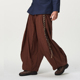 檀棕 民族宽松自然主义 立裁立体版 CNEW2025AW 型设计感灯笼裤