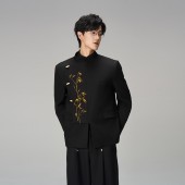 CNEW楚念贰问新中式 梓渝 金竹刺绣立领设计感西服外套男女同款