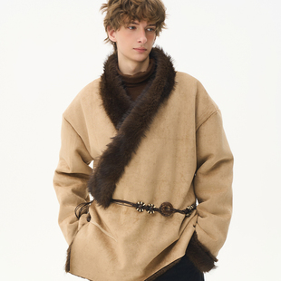 牛角盘扣环保皮毛一体狐狸毛领外套 藏式 CNEW2025AW 破壁之裟