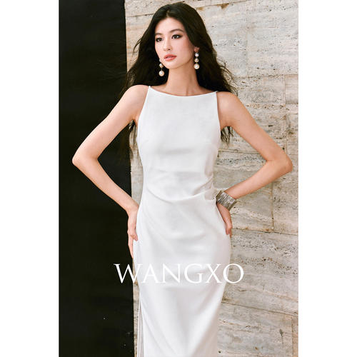 WANGXO一字领侧开叉TR乱