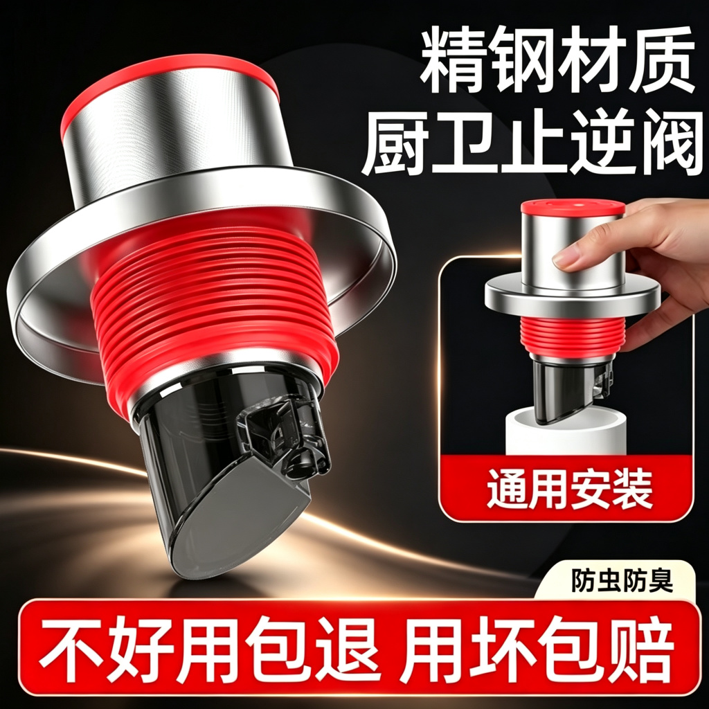下水管不锈钢密封厨房防臭虫配件