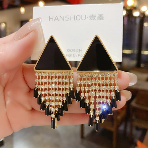 夸张几何三角形耳环女设计感大气