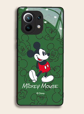 绿色米奇适用小米12pro手机壳11ultra10青春cc9红米note11+k5040s