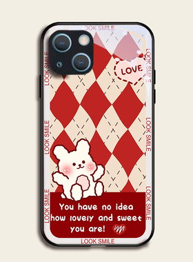 菱格兔子适用苹果13pro手机壳12max11钢化玻璃iphone硅胶xr7sx865