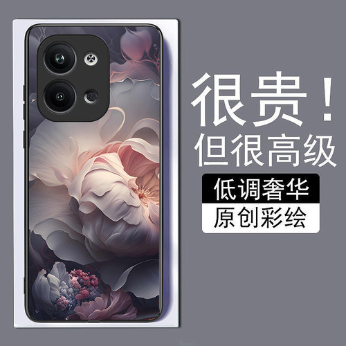 幻化牡丹花适用opporeno9手机壳8pro+真我A976K10X新款7se钢化玻璃a73全包72防摔A57A1pro保护套r17简约GTneo