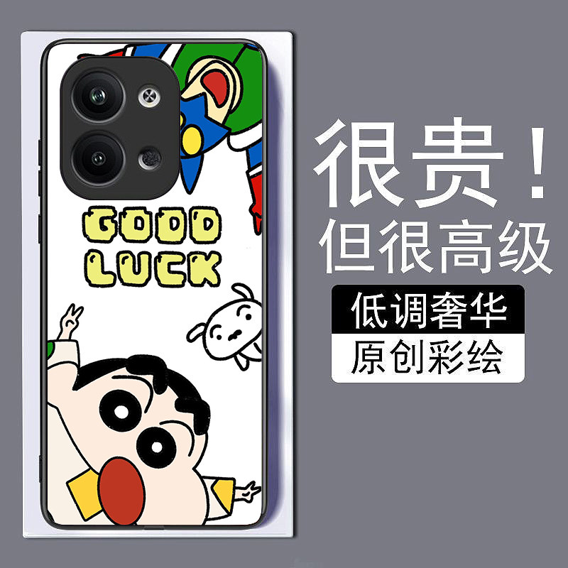 小熊贴纸适用小米13高级12spro手机壳11ultra玻璃note12tpro钢化小米10至尊98红米k60全包50网红k40sk30s