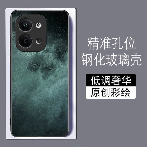 雾霾雨滴适用opporeno9手机壳8pro+真我A976K10X新款7se钢化玻璃a73全包72防摔A57A1pro保护套r17简约GTneo