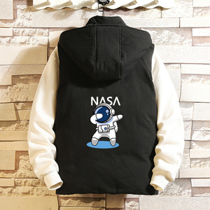 NASA联名秋冬季男士羽绒棉马甲背心加厚保暖坎肩休闲宽松外套潮牌