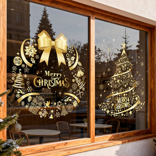 静电无胶双面同色玻璃贴纸整张贴