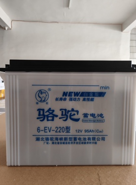 原装骆驼水电池拉货三轮车6-D-220型120AH牵引动力电瓶285型150安