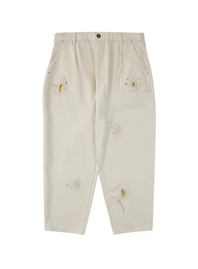 MARCHMANIA 23AW 秋冬新款重磅复古宽松日系泼墨水洗牛仔裤