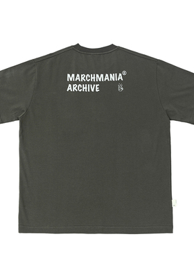 MARCHMANIA 夏季新款字母印花短袖口袋复古宽松休闲百搭现货