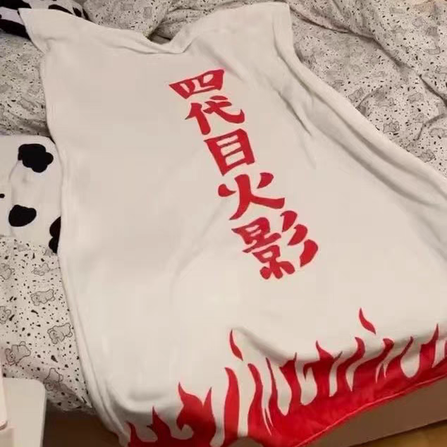 火影四代目法兰绒毛毯可爱多功能午睡午睡被子夏季办公室盖毯沙发