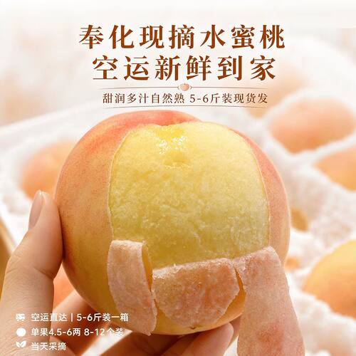正宗奉化水蜜桃顺丰空运12个装