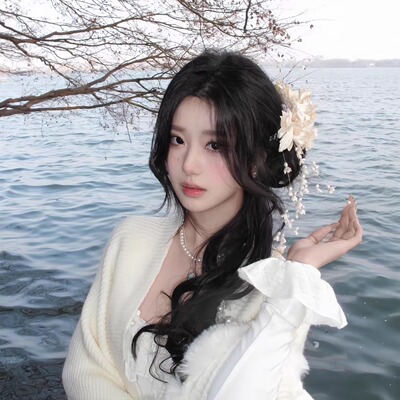 紫色铃兰花朵流苏头花发饰侧边夹