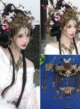 大祭司发冠民族风头饰古色傩戏