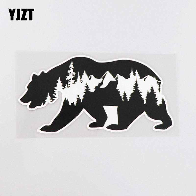 yjzt 熊与森林 创意简约风剪影汽车贴纸 车身划痕遮挡遮盖 cs9194