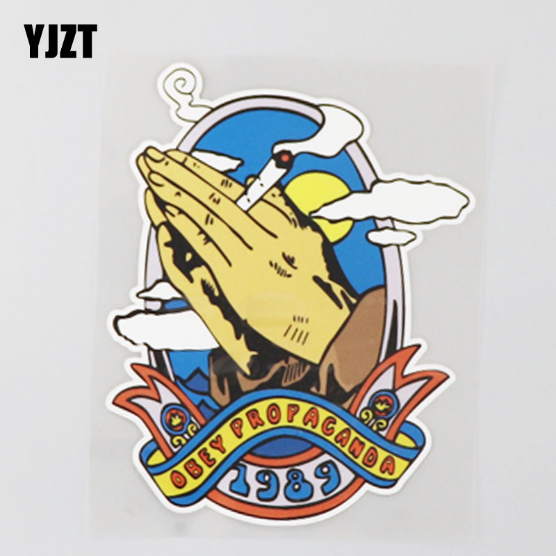 yjzt 遵守公道 搞笑抽烟动漫贴纸 汽车趣味文字提示车贴 cs8431