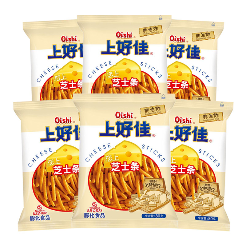 上好佳芝士条80g*6/12袋怀旧童年解馋脆香膨化零食办公休闲品小吃图片