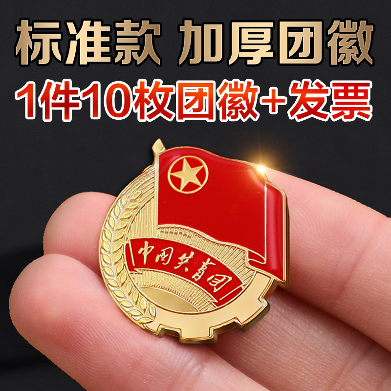 团徽 标准型学生用中国共青团员新版别针式磁铁大新大学生徽团员章证