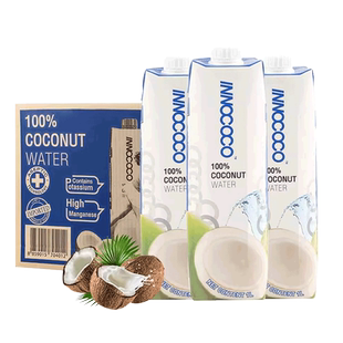 泰国进口innococo椰子水1L装椰汁纯椰子水nfc椰子水孕妇椰青果汁