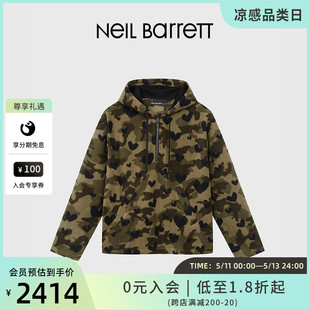 尼奥贝奈特2023秋冬新款 迷彩潮流连帽套头卫衣 男式 BARRETT NEIL