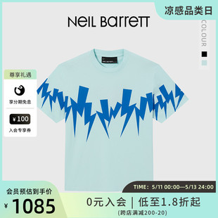 闪电系列 NEIL BARRETT 上衣 尼奥贝奈特2023春夏男式 纯棉短袖
