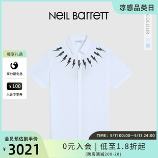 经典 22春夏男式 BARRETT 尼奥贝奈特 NEIL 短袖 衬衫 闪电