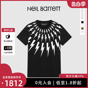 22夏季 闪电 尼奥贝奈特 NEIL BARRETT 男式 经典 纯棉短袖 T恤