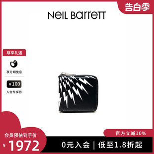 闪电系列 NEIL BARRETT 黑色零钱包 尼奥贝奈特 21秋冬男式