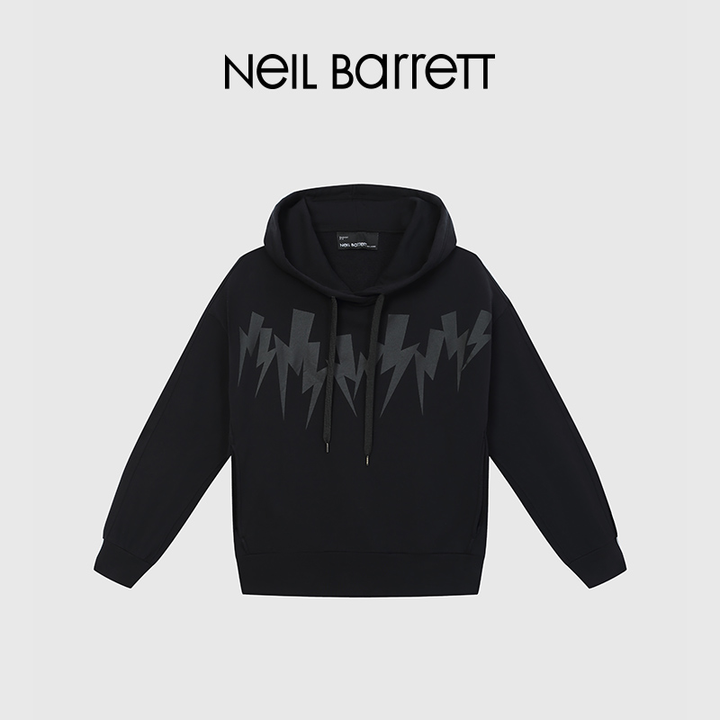 闪电套头卫衣NeilBarrett连帽
