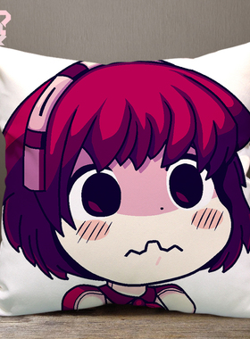 VA-11 HALL-A赛博朋克酒保行动周边抱枕头来图定制沙发靠垫礼物