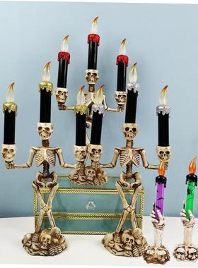 Halloween Skeleton Candlestick Terrifying ornaments万圣烛台