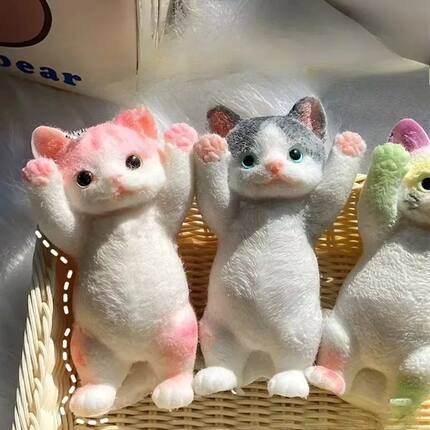 Stress Relief Cat Squeeze Toy Realistic TPR Fidget Toy for A