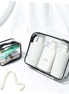 PU Travel Storage Bag Cosmetic Makeup Washbag Clear Handbag