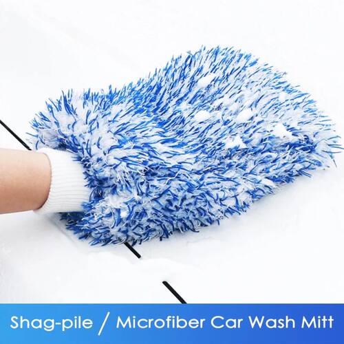 Plush Car Wash Mitt Microfiber Thick Car Cleaning Mitts Auto