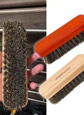 Genuine Horsehair Wooden Brush Car Detailing Polishing Buffi