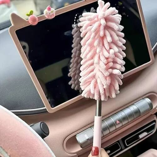 Mini Car Duster Brush Extendable Bendable Microfiber Dusting