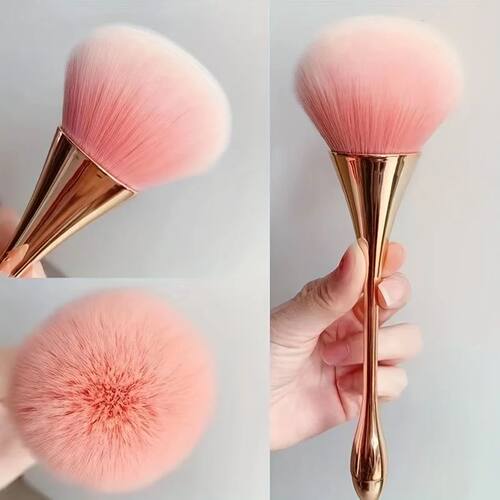 Rose Golden Fan Makeup Brush,Cosmetic Brush Loose Powder Bru