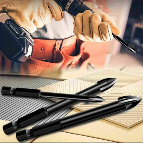5 Pieces of Black Cross Pointed Drill Bits, Straight Handle