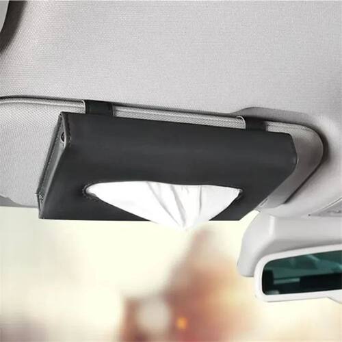 1 pc Creative car sunshade tissue bag car leather tissue box