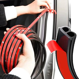 Car Weatherstrip Shape Doo Sticker Strips Seal Door Rubber