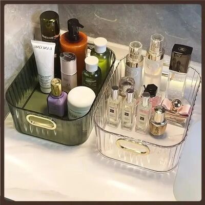 Acrylic Makeup Organizer Stackable Rectangular Storage Drawe