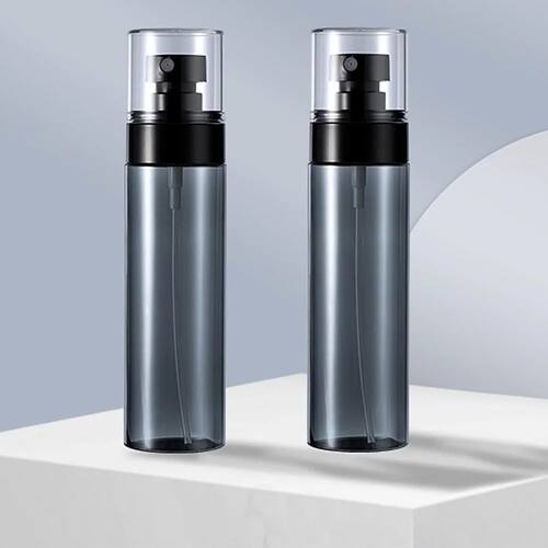 2 pieces of 30/60/80/100/120ml spray bottles, black plastic