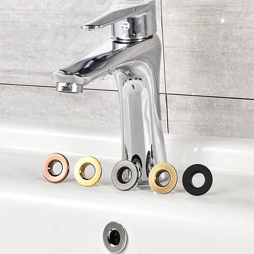Bathroom Basin Faucet Sink Overflow Cover Brass Six-foot Rin